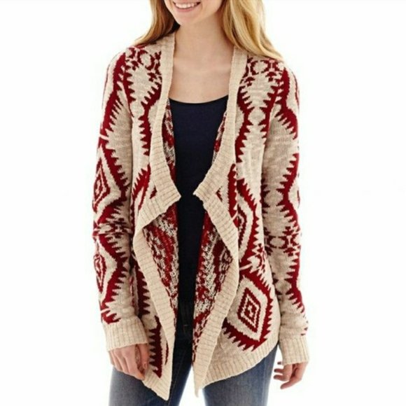 Arizona Jean Company Sweaters - Arizona Jean Company Aztec Waterfall Cardigan RE T